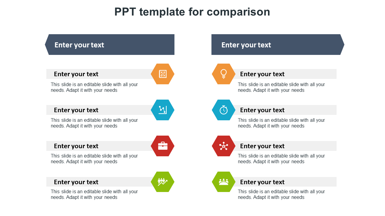 ppt template for comparison